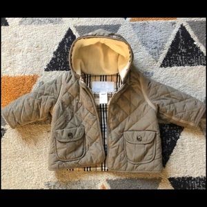 BURBERRY Baby girl fall Jacket 3-6 months W/ mitts